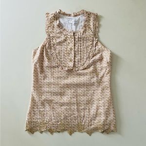 NWOT Liquid Sleeveless Tuxedo Front Blouse - size 6